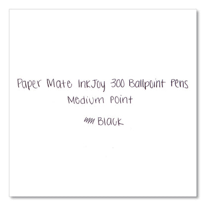 Paper Mate® InkJoy 300 RT Ballpoint Pen, Retractable, Medium 1 mm, Black Ink, Black Barrel, 8/Pack (PAP1945920)