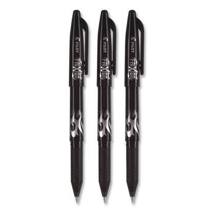 Pilot® FriXion Ball Erasable Gel Pen, Stick, Fine 0.7 mm, Black Ink, Black Barrel, 3/Pack (PIL31556)