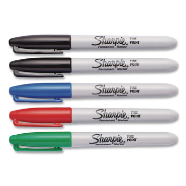 Sharpie® Fine Tip Permanent Markers, Fine Tip, Assorted Colors, 5/Pack (SAN30653PP)