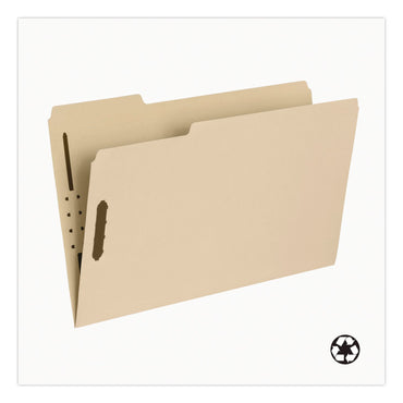 Pendaflex® Top Tab Fastener Folder, 1/3-Cut Tab: Assorted, Expands 2", 2 Fasteners, Legal Size, Manila, 5/Box (PFX29537R)