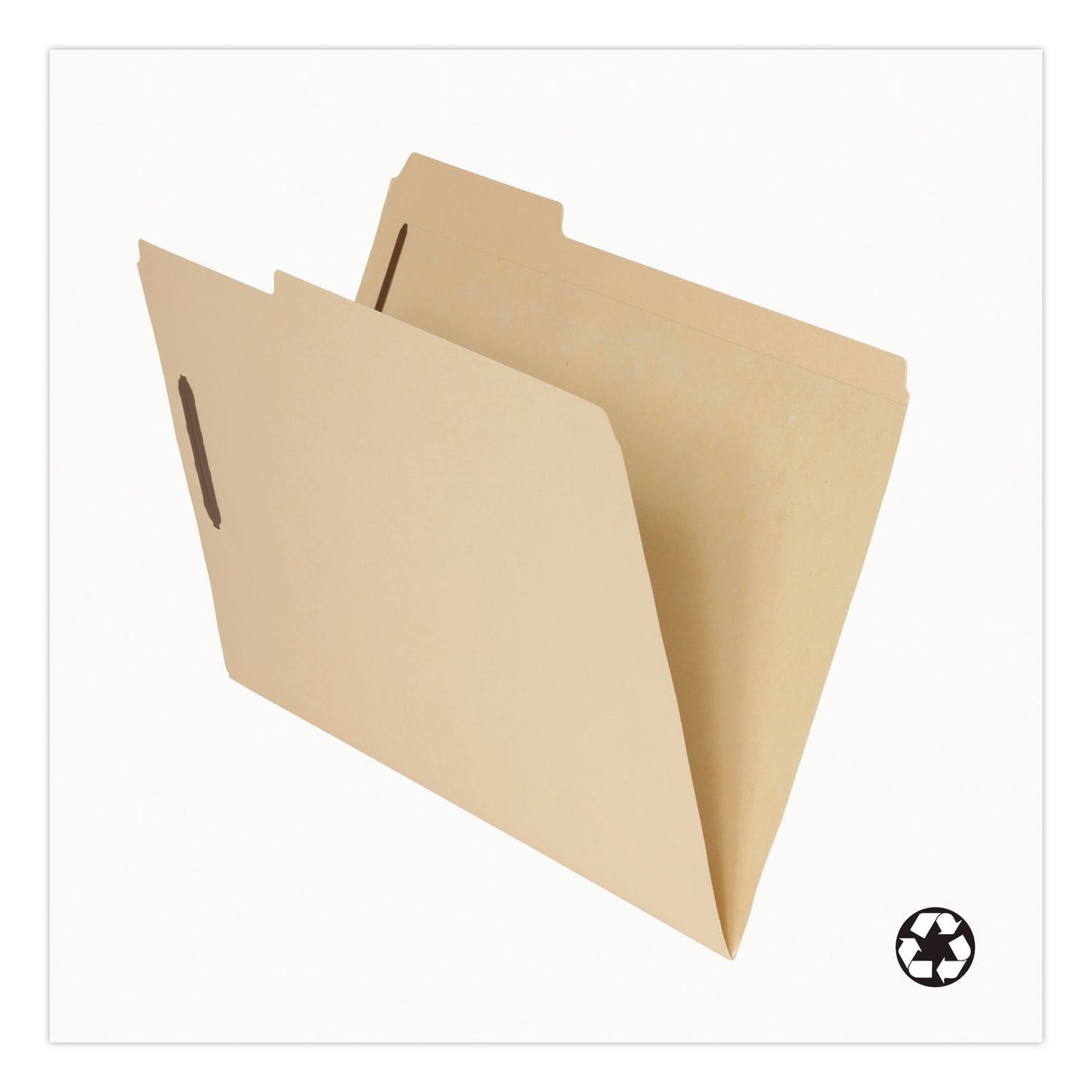 Pendaflex® Top Tab Fastener Folder, 1/3-Cut Tab: Assorted, Expands 2", 2 Fasteners, Legal Size, Manila, 5/Box (PFX29537R)