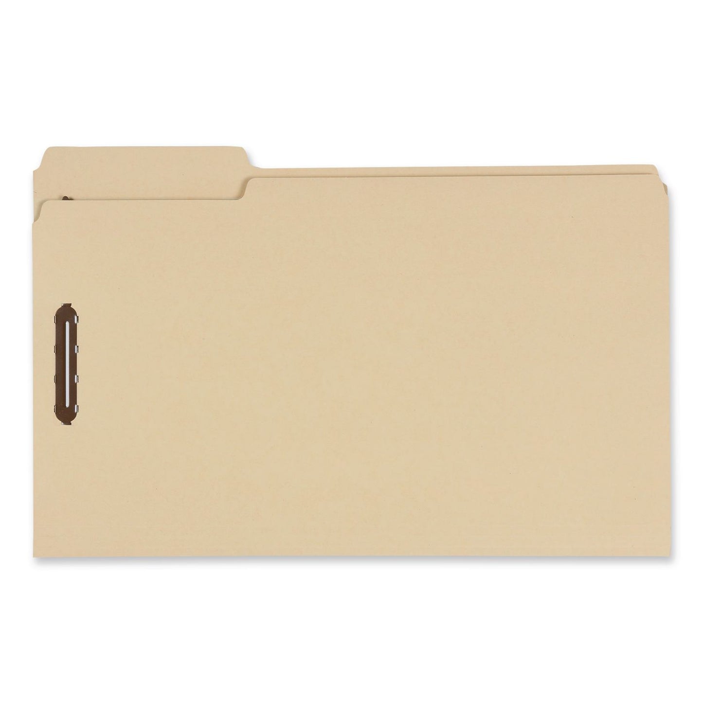 Pendaflex® Top Tab Fastener Folder, 1/3-Cut Tab: Assorted, Expands 2", 2 Fasteners, Legal Size, Manila, 5/Box (PFX29537R)