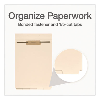 Pendaflex® File Divider Set, End Tab: 1/5-Cut, 1 Fastener, Letter Size, Manila, 50/Pack (PFX75600)