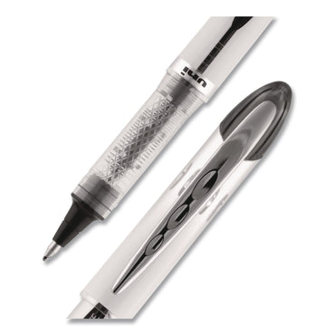 uniball® VISION ELITE Rollerball Pen, Stick, Bold 0.8 mm, Black Ink, White/Black/Clear Barrel, 4/Pack (UBC67180)