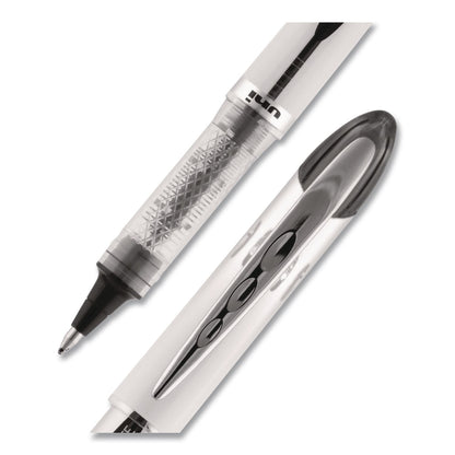 uniball® VISION ELITE Rollerball Pen, Stick, Bold 0.8 mm, Black Ink, White/Black/Clear Barrel, 4/Pack (UBC67180)