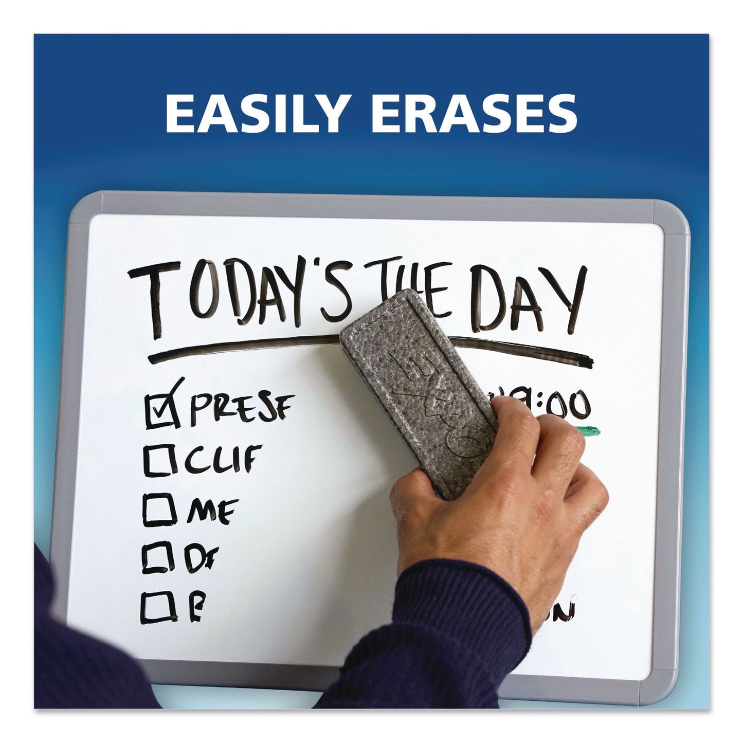 EXPO® Dry Erase Marker, Fine Tip, Black, 4/Pack (SAN86661)