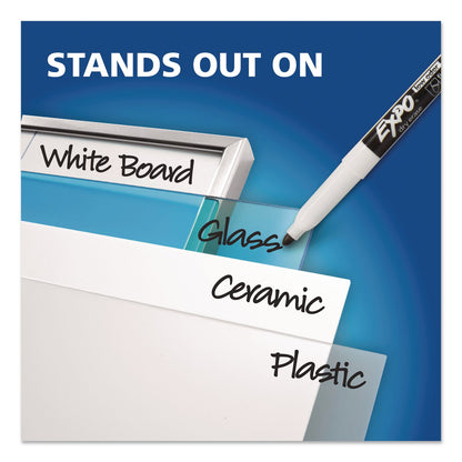 EXPO® Dry Erase Marker, Fine Tip, Black, 4/Pack (SAN86661)