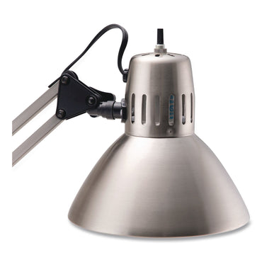 V-Light LED Desk Lamp Clamp Mount, Swing Arm, 34" High, Brushed Nickel/Black (VLUCAEN804C)