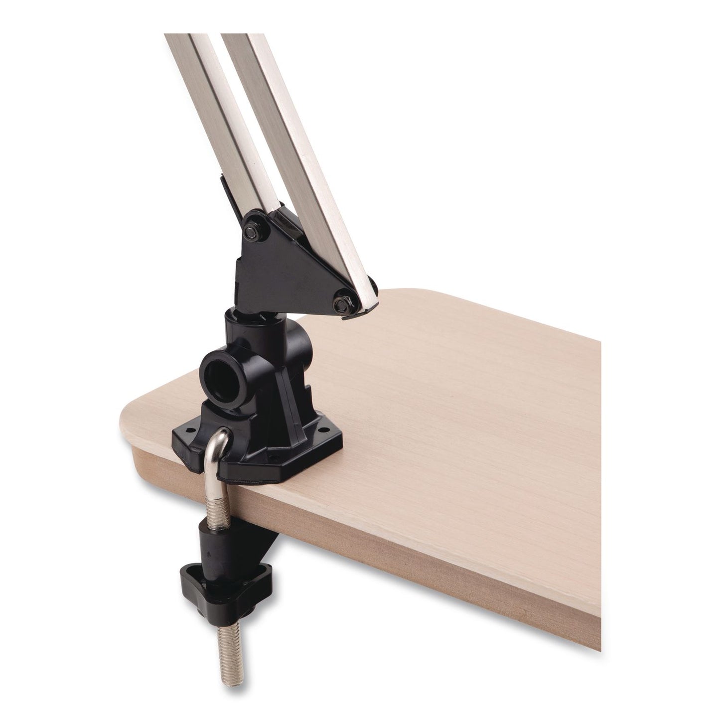 V-Light LED Desk Lamp Clamp Mount, Swing Arm, 34" High, Brushed Nickel/Black (VLUCAEN804C)
