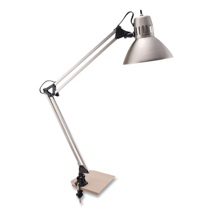 V-Light LED Desk Lamp Clamp Mount, Swing Arm, 34" High, Brushed Nickel/Black (VLUCAEN804C)