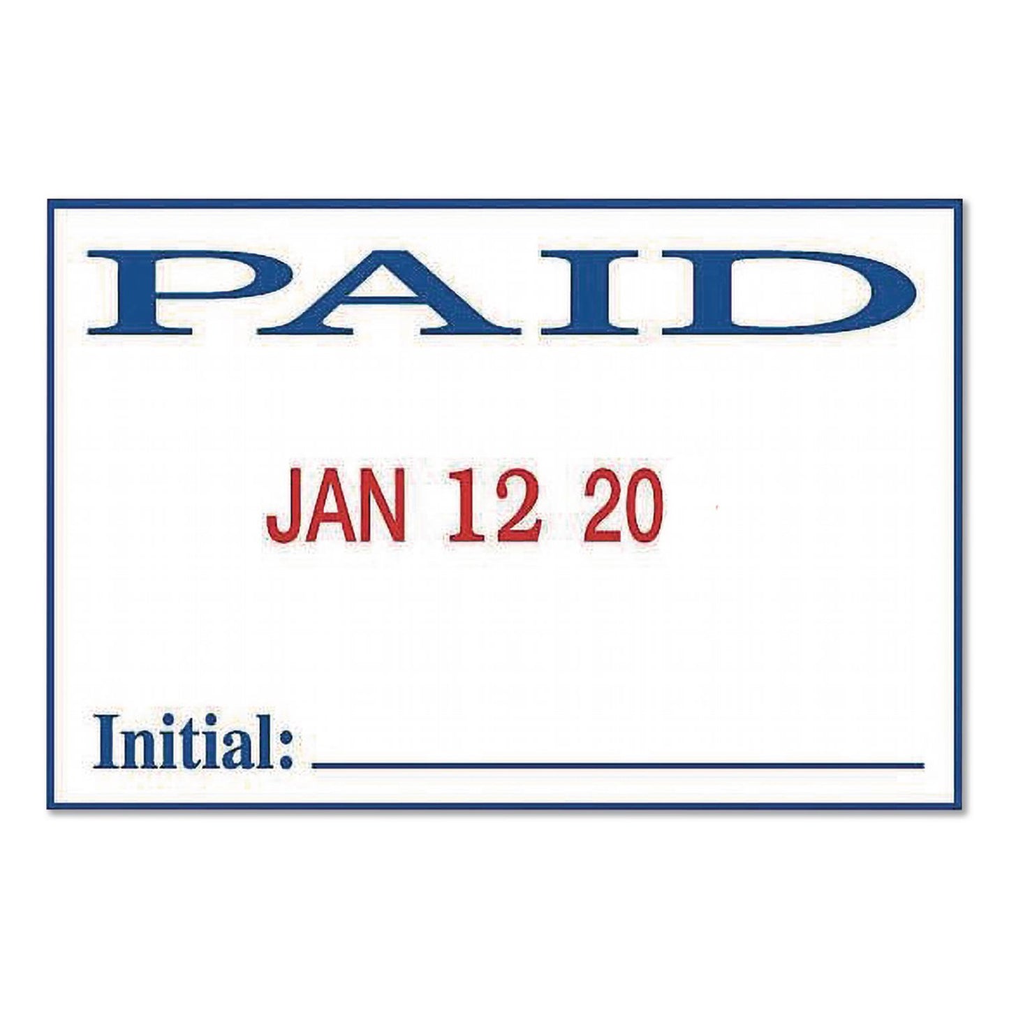 COSCO 2000PLUS® 4-In-1 Message Date Stamp, 5 Years, ENTERED/FAXED/PAID/RECEIVED, 1.75 x 1.12, Red/Blue Ink (COS011035)