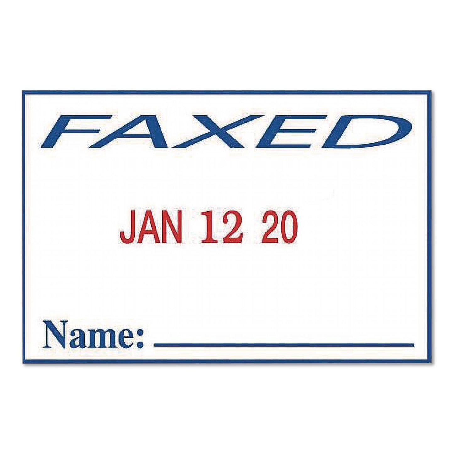 COSCO 2000PLUS® 4-In-1 Message Date Stamp, 5 Years, ENTERED/FAXED/PAID/RECEIVED, 1.75 x 1.12, Red/Blue Ink (COS011035)