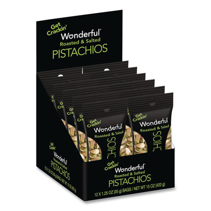 Paramount Farms® Wonderful Pistachios In Shell Roasted and Salted, 1.5 oz Bag, 12 Bags/Box (PAM70217)