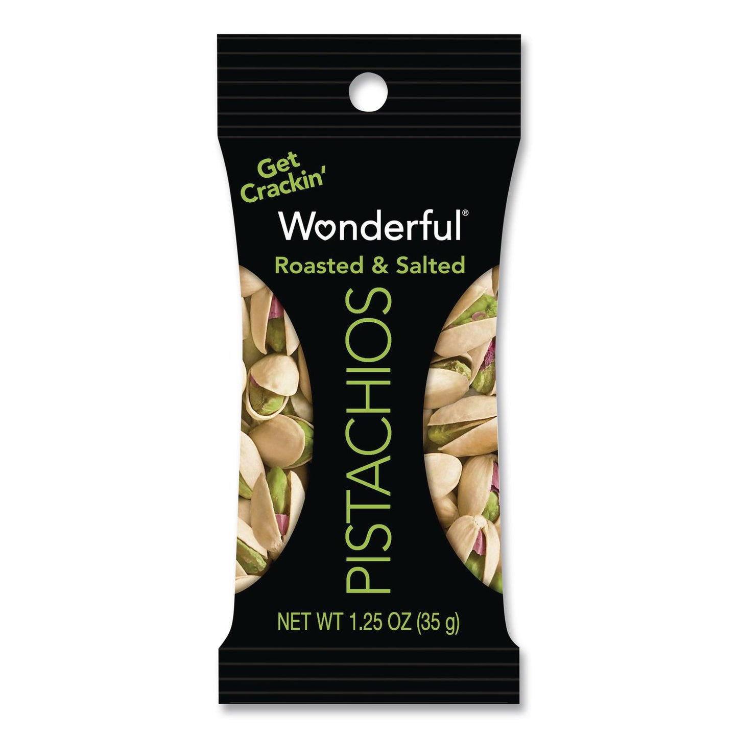 Paramount Farms® Wonderful Pistachios In Shell Roasted and Salted, 1.5 oz Bag, 12 Bags/Box (PAM70217)