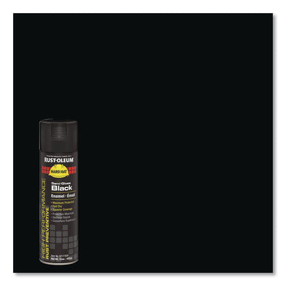 Rust-Oleum® Hard Hat High Performance V2100 System Rust Preventive Enamel Spray Paint, Semi-Gloss Black, 15 oz Aerosol Can, 6/Carton (RSTV2177838CT)