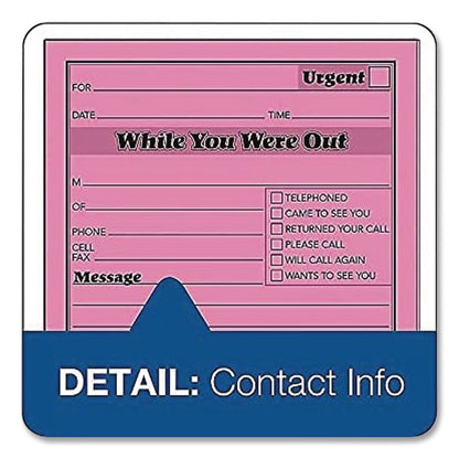 Adams® While You Were Out Memo Pad, One-Part (No Copies), 4.25 x 5.5, 50 Forms/Pad, 24 Pads/Pack (ABF9711)