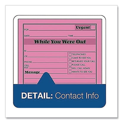 Adams® While You Were Out Memo Pad, One-Part (No Copies), 4.25 x 5.5, 50 Forms/Pad, 12 Pads/Pack (ABF9711D)