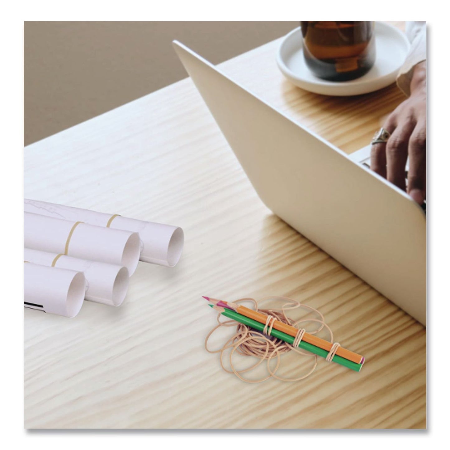 Alliance® Advantage Multi-Purpose Rubber Band, Size #12, Natural Crepe, 1 lb Box, 2,500/Box (ALL26125)