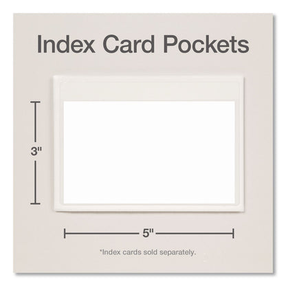 Cardinal® HOLD IT Index Card Pocket, Top Load, 3 x 5, Clear, 100/Box (CRD21150CB)