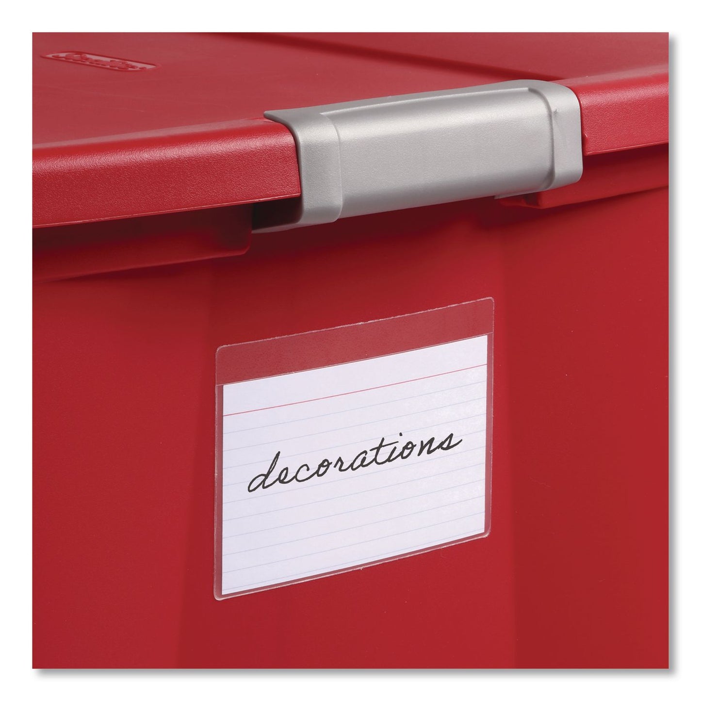 Cardinal® HOLD IT Index Card Pocket, Top Load, 3 x 5, Clear, 100/Box (CRD21150CB)