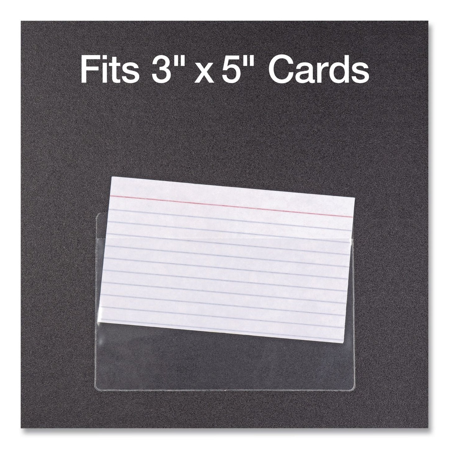 Cardinal® HOLD IT Index Card Pocket, Top Load, 3 x 5, Clear, 100/Box (CRD21150CB)