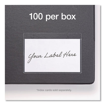 Cardinal® HOLD IT Index Card Pocket, Top Load, 3 x 5, Clear, 100/Box (CRD21150CB)