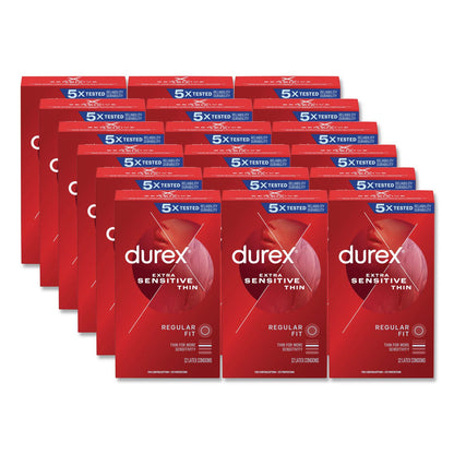 Durex® Extra Sensitive Condoms, Natural, 12/Box, 18 Boxes/Carton (RAC30271CT)