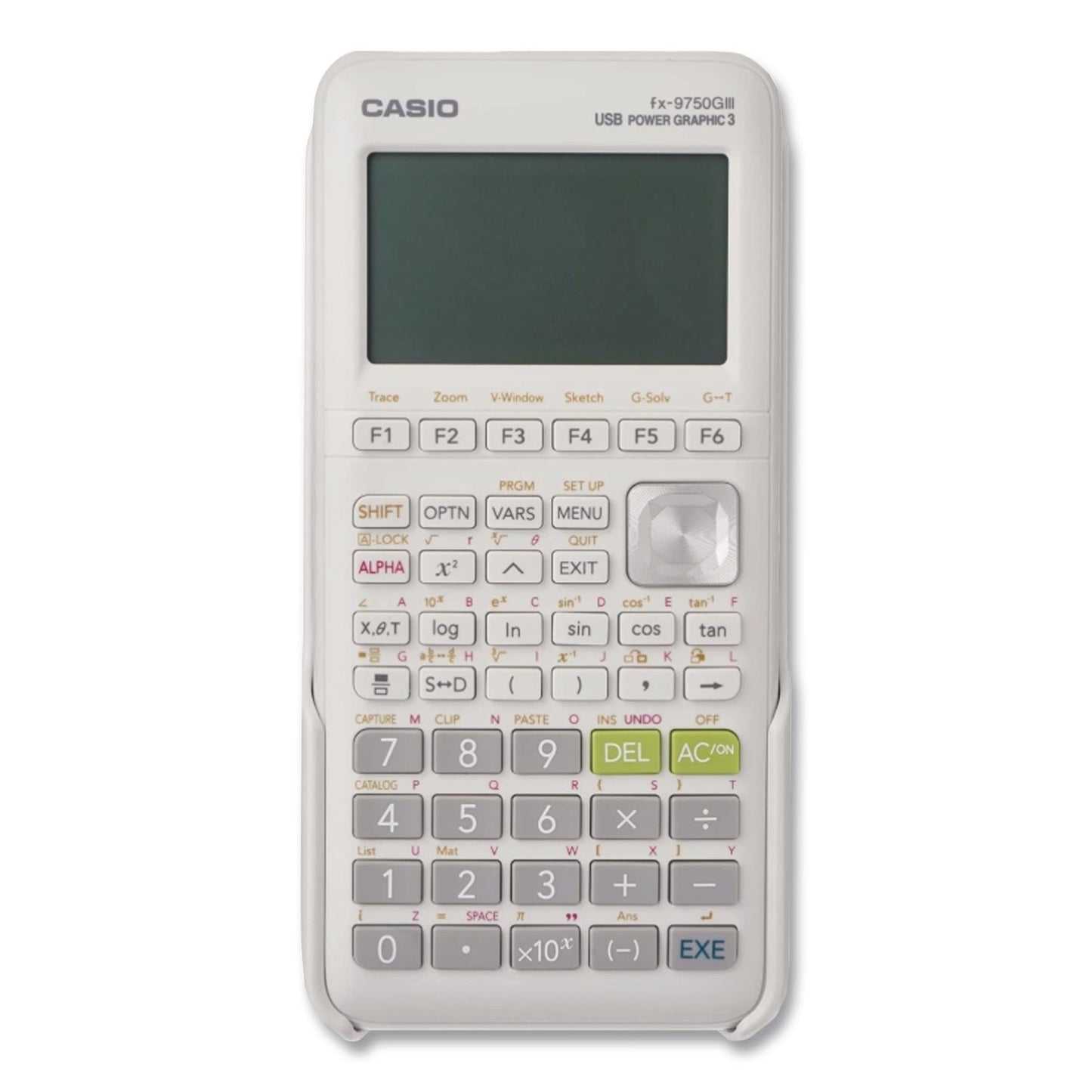 Casio® FX-9750GIII 3rd Edition Graphing Calculator, 21-Digit LCD, White (CSOFX9750GIIIWE)