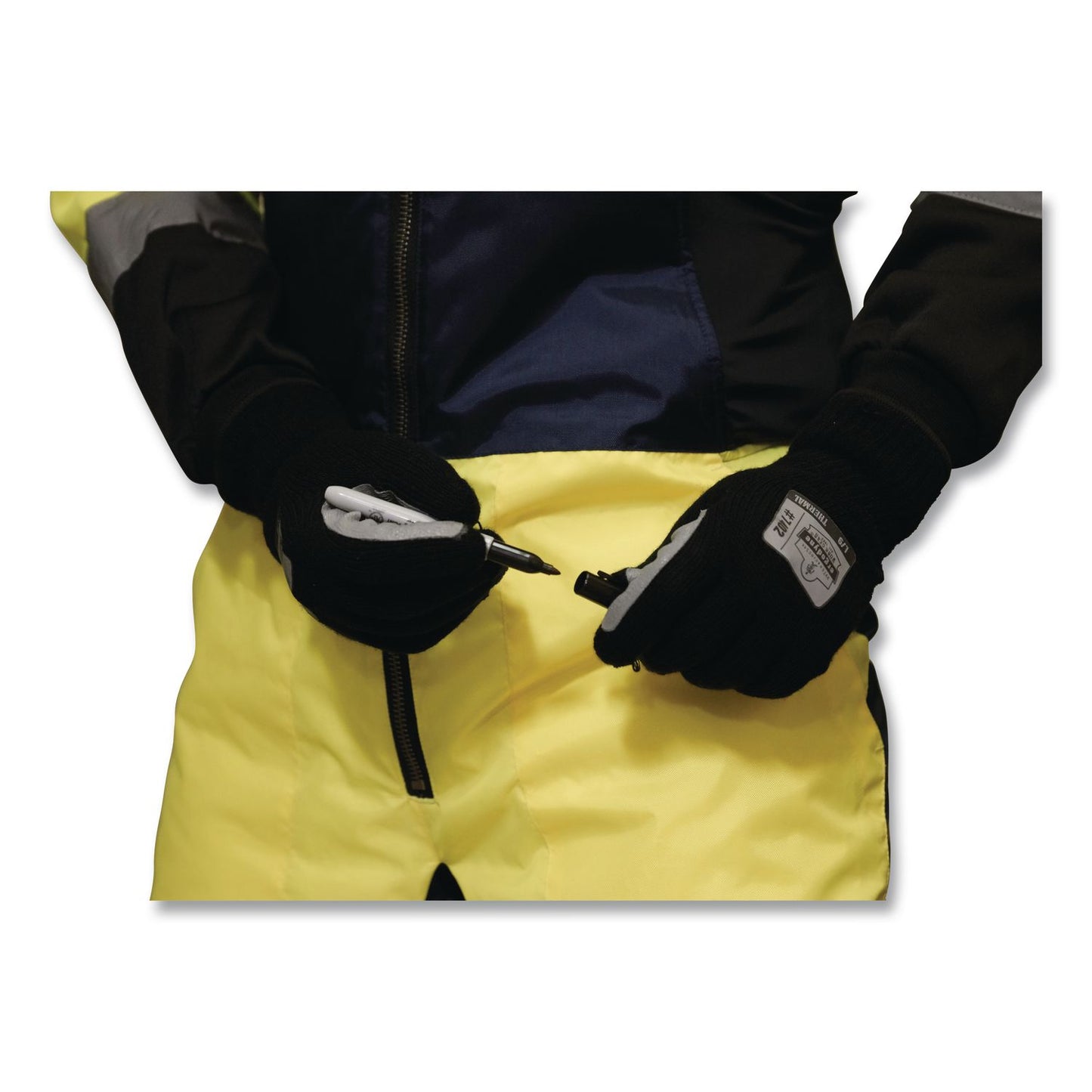 ergodyne® ProFlex 7402 Thermal Knit Cooler Gloves, 10.5" Long, Medium (8), Black, Pair (EGO10613)