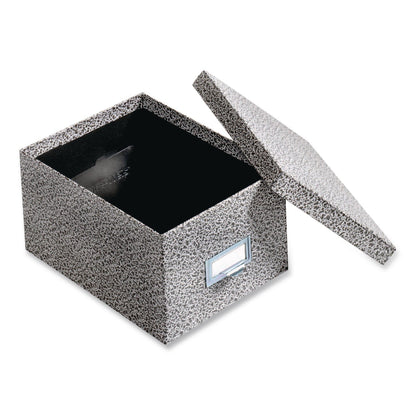 Globe-Weis® Index Card File Box with Lift-Off Lid, Holds 1,000 5 x 8 Cards, 8.63 x 11.63 x 6, Black Agate (GLW95BLA)
