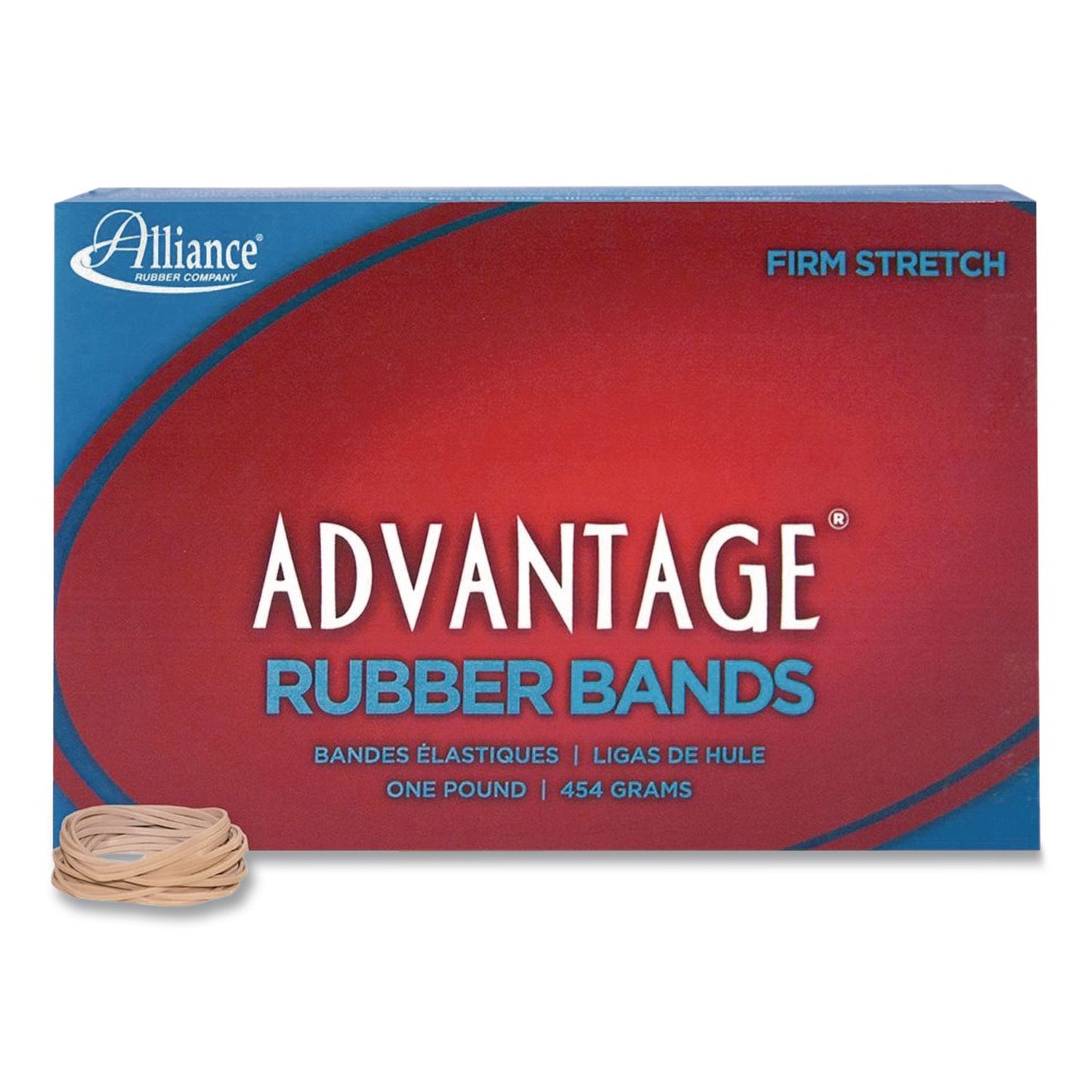 Alliance® Advantage Multi-Purpose Rubber Band, Size #12, Natural Crepe, 1 lb Box, 2,500/Box (ALL26125)