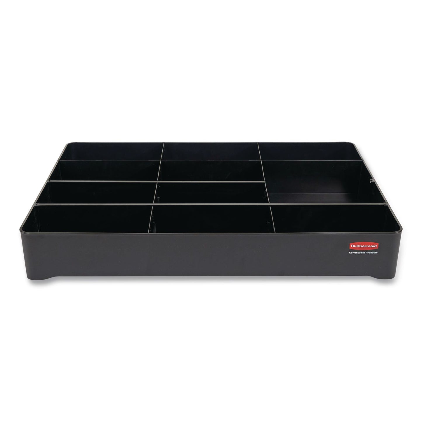 Rubbermaid® Commercial Amenity Organizer for all Rubbermaid Commercial Full Size and Compact Housekeeping Carts, 11 Sections, 18.75 x 3.62, Black (RCP2124078)
