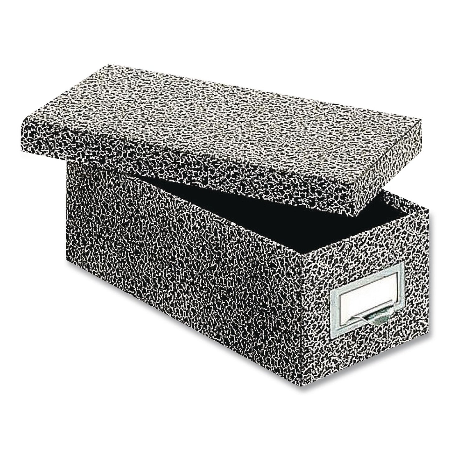 Globe-Weis® Index Card File Box with Lift-Off Lid, Holds 1,000 3 x 5 Cards, 5.63 x 11.63 x 4, Black Agate (GLW93BLA)
