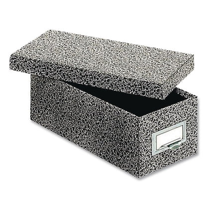 Globe-Weis® Index Card File Box with Lift-Off Lid, Holds 1,000 3 x 5 Cards, 5.63 x 11.63 x 4, Black Agate (GLW93BLA)