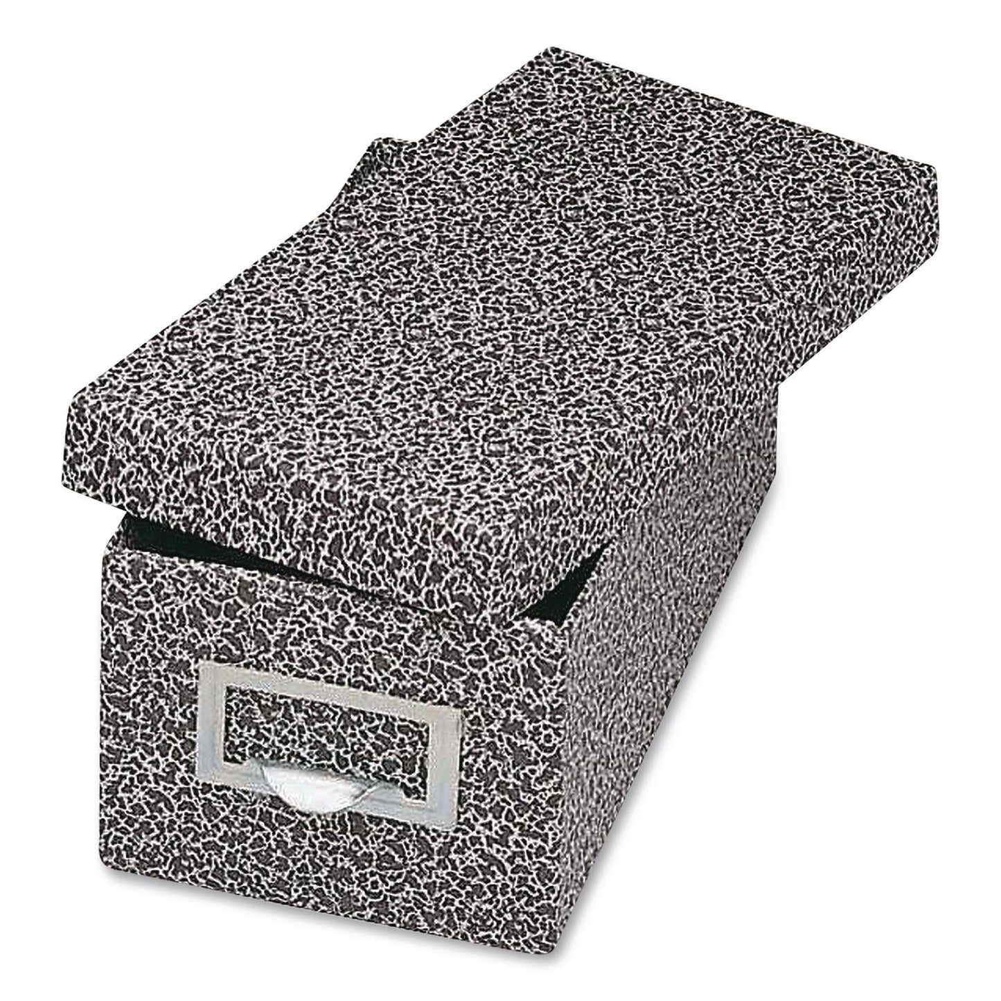 Globe-Weis® Index Card File Box with Lift-Off Lid, Holds 1,000 3 x 5 Cards, 5.63 x 11.63 x 4, Black Agate (GLW93BLA)