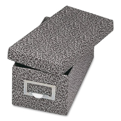 Globe-Weis® Index Card File Box with Lift-Off Lid, Holds 1,000 3 x 5 Cards, 5.63 x 11.63 x 4, Black Agate (GLW93BLA)