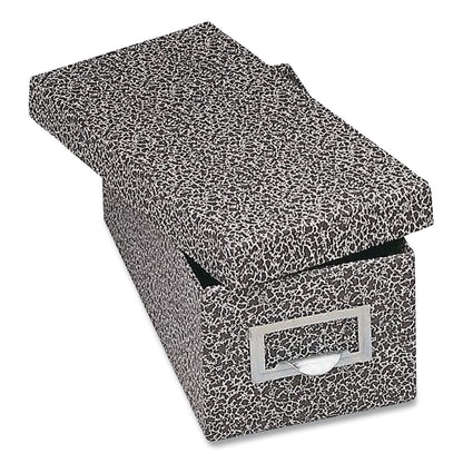 Globe-Weis® Index Card File Box with Lift-Off Lid, Holds 1,000 3 x 5 Cards, 5.63 x 11.63 x 4, Black Agate (GLW93BLA)