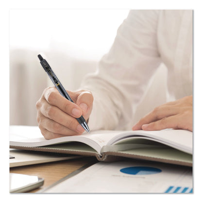 Pilot® G2 Premium Gel Pen, Retractable, Extra-Fine 0.5 mm, Black Ink, Clear/Black Barrel, 5/Pack (PIL31173)