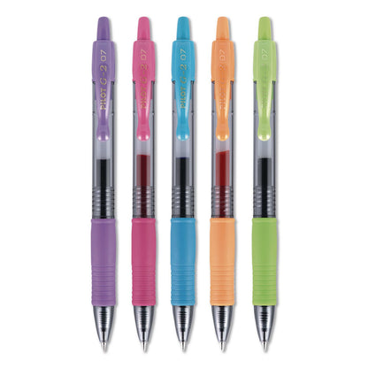 Pilot® G2 Premium Gel Ink Pen, Retractable, Fine 0.7 mm, Assorted Ink and Barrel Colors, 5/Pack (PIL31266)