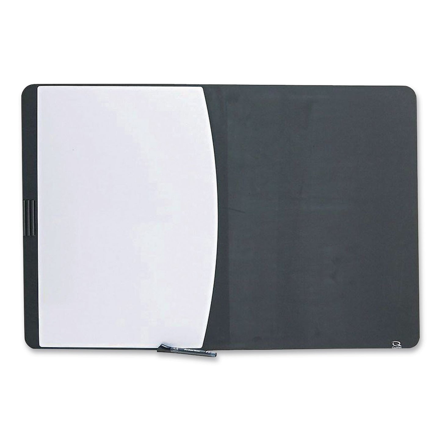 Quartet® Designer Tack and Write Combination Dry-Erase Whiteboard/Bulletin Board, 35 x 23.5, Black/White Surface, Black Plastic Frame (QRT06545BK)