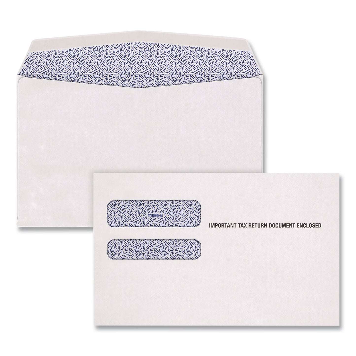 TOPS™ Double-Window 1095 B and C Tax Form Envelopes, Commercial Flap, Gummed Closure, 5.63 x 9, White, 100/Pack (TOP1945423)