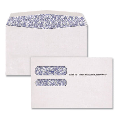 TOPS™ Double-Window 1095 B and C Tax Form Envelopes, Commercial Flap, Gummed Closure, 5.63 x 9, White, 100/Pack (TOP1945423)