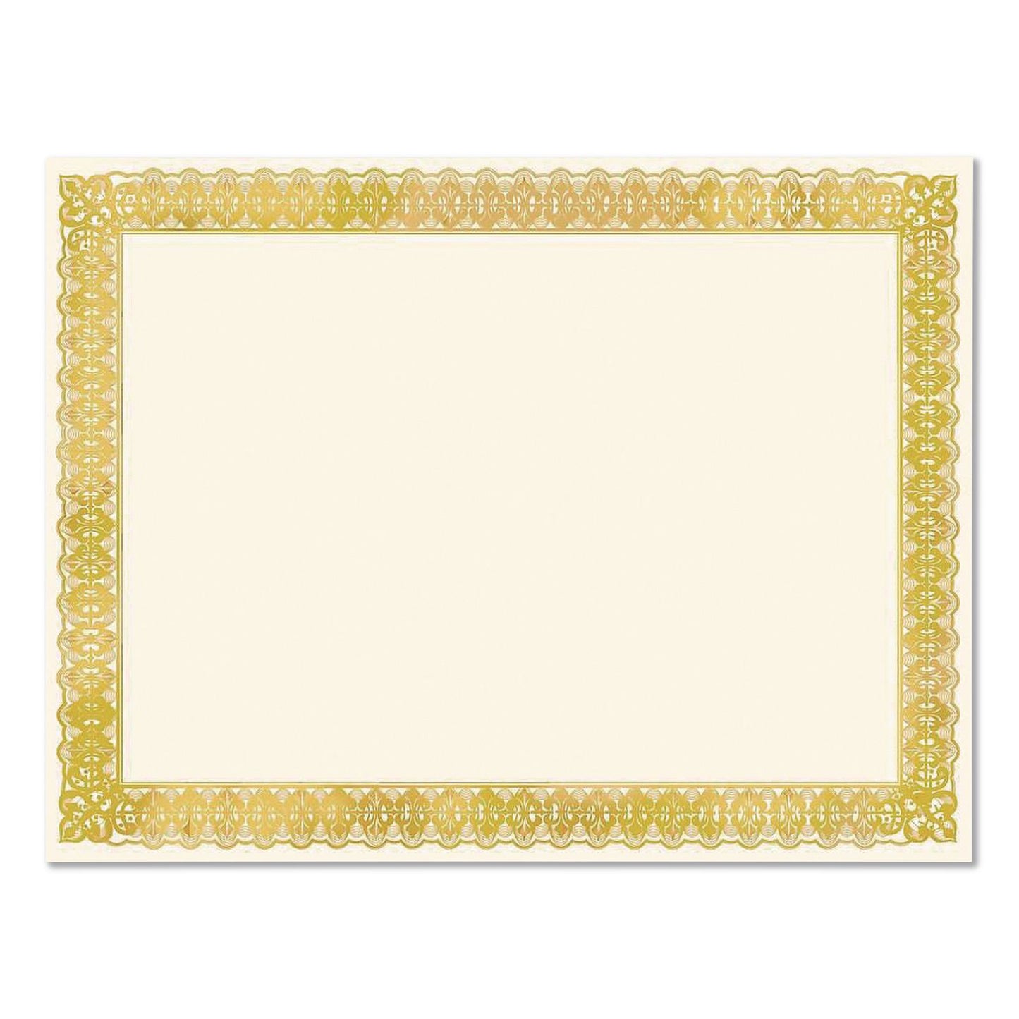 Gartner Studios® Certificates, 8.5 x 11, Ivory with Gold Border, 15/Pack (GTE36004S)