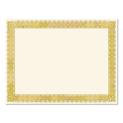 Gartner Studios® Certificates, 8.5 x 11, Ivory with Gold Border, 15/Pack (GTE36004S)