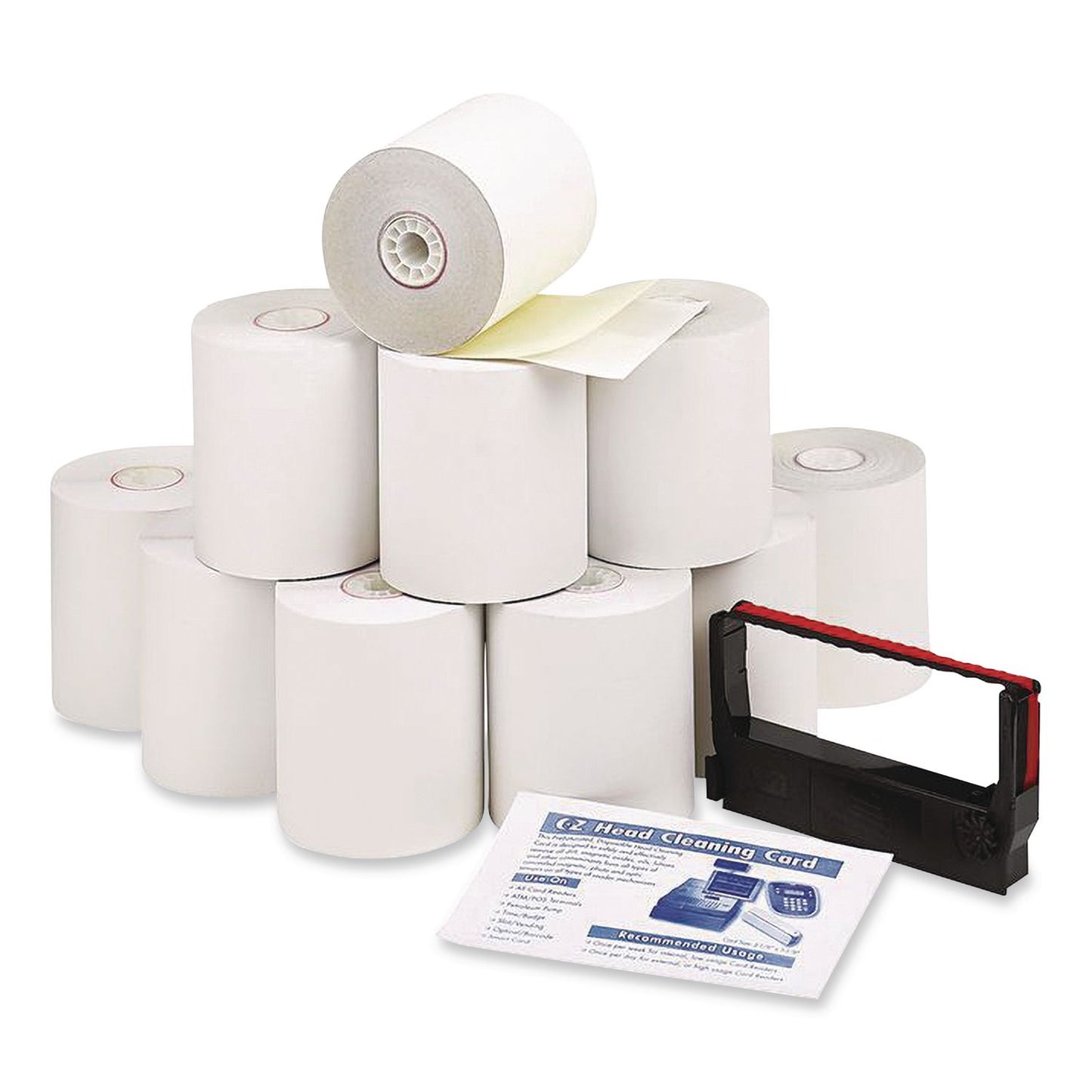 Iconex™ Credit/Debit Verification Kit, 3" x 90 ft, White/Canary (ICX90771000)