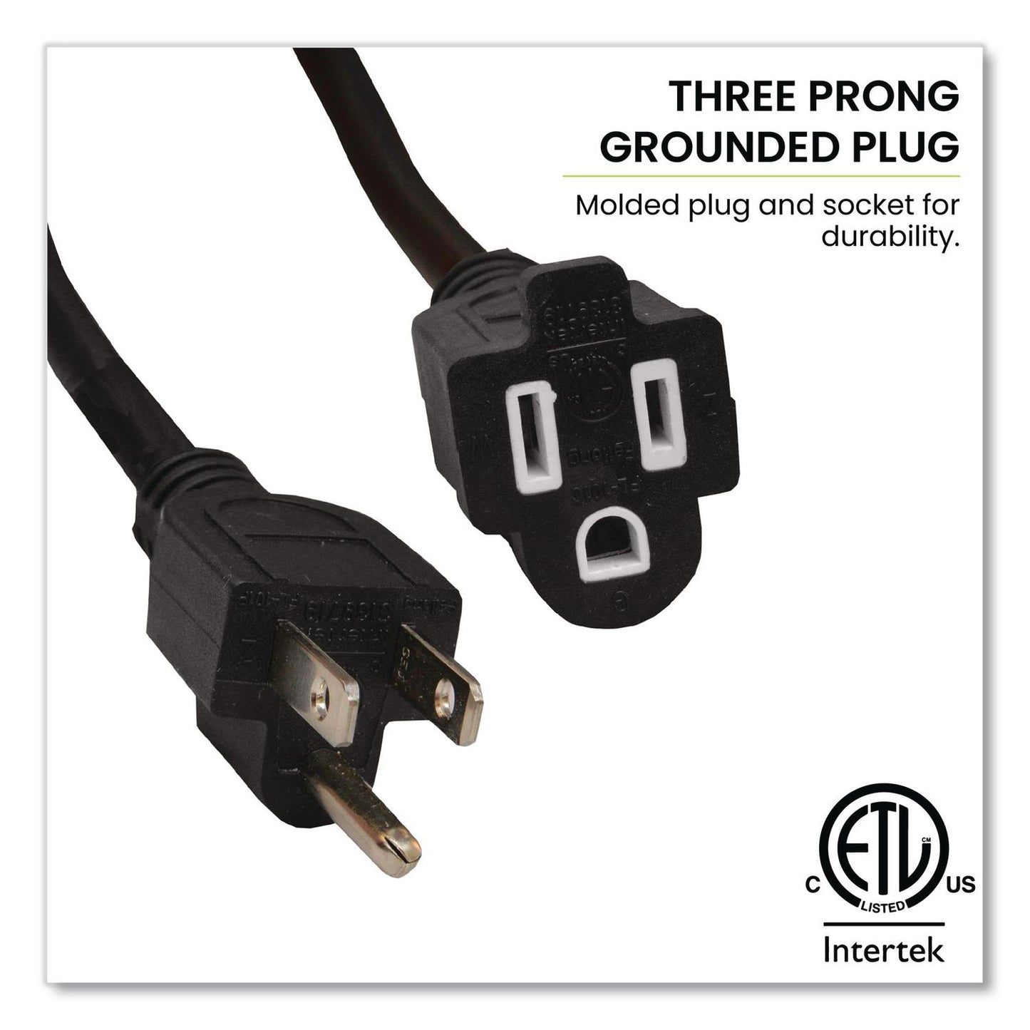 GoGreen Power 16 AWG Outdoor Extension Cord, 8 ft, 13 A, Black (GGPGG13708BK)