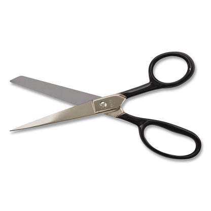 Westcott® Forged Steel Standard Scissors, 8" Long, Straight Black Handle (ACM10260)
