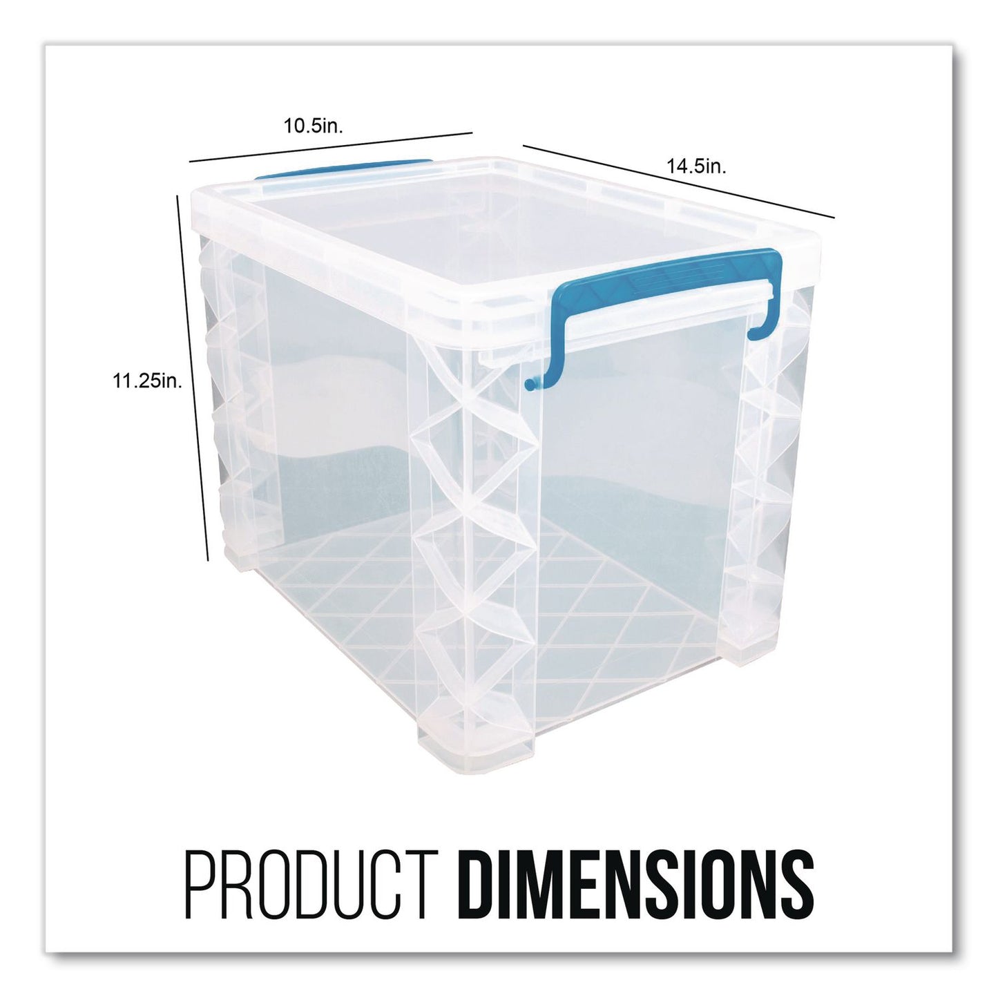 Advantus Super Stacker File and Document Box, Letter Files, 11.25 x 14.5 x 10.5, Translucent White (AVT36872)