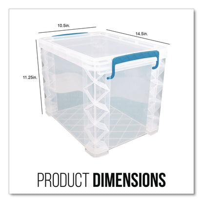 Advantus Super Stacker File and Document Box, Letter Files, 11.25 x 14.5 x 10.5, Translucent White (AVT36872)