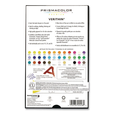 Prismacolor® Verithin Colored Pencils, Assorted Lead and Barrel Colors, 36/Set (SAN2428)